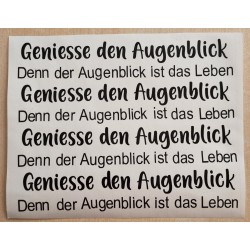 Vinyl Schrift  Geniesse......  schwarz