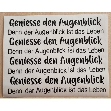 Vinyl Schrift  Geniesse......  schwarz
