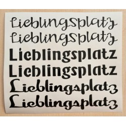 Vinyl Schrift  Lieblingsplatz schwarz