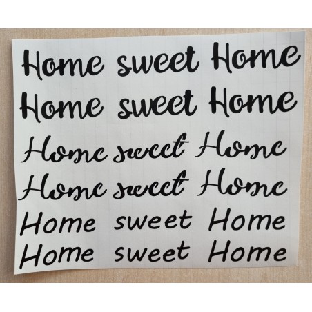 Vinyl Schrift  Home sweet Home schwarz