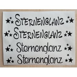 Vinyl Schrift  Sternenglanz  schwarz
