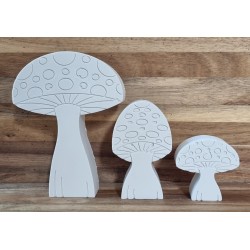 Beton Fliegenpilz 3 weiss