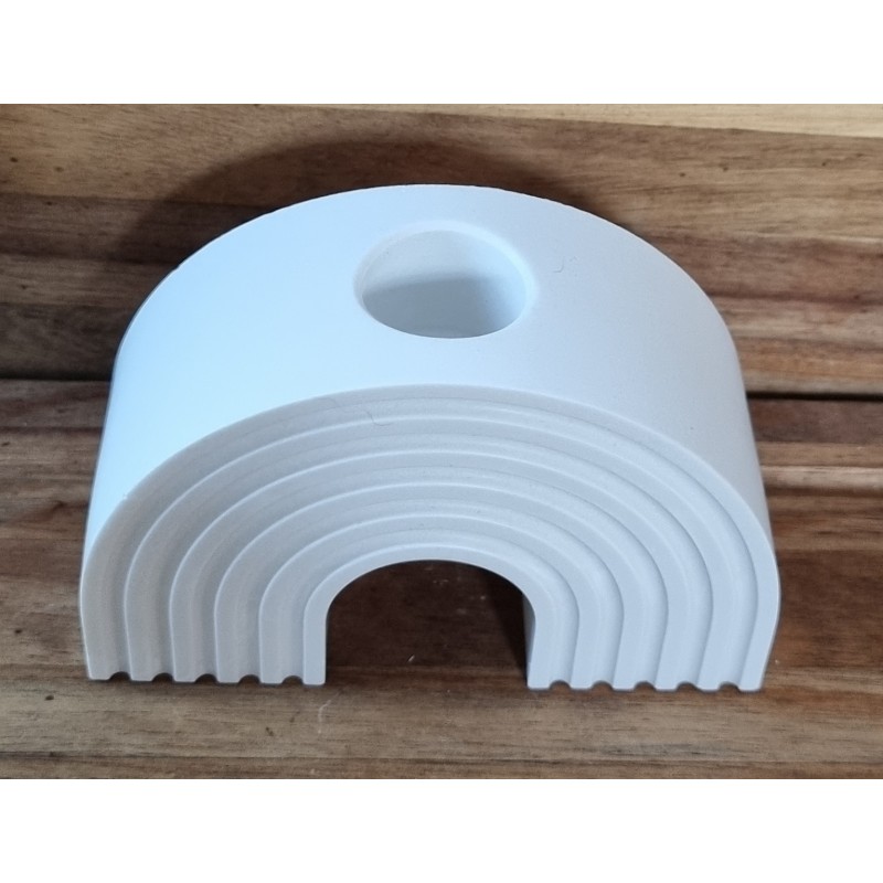 Beton Kerzenhalter Regenbogen weiss