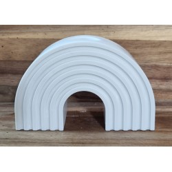 Beton Kerzenhalter Regenbogen weiss