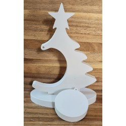 Beton Weihnachtsbäumchen mit Ständer weiss