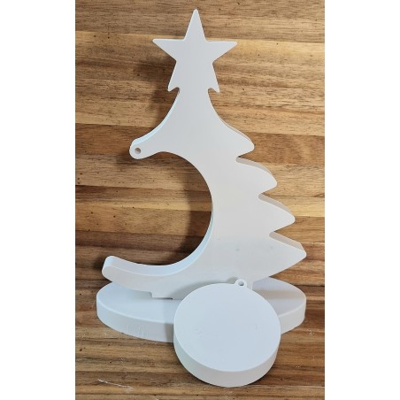 Beton Weihnachtsbäumchen mit Ständer weiss