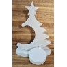 Beton Weihnachtsbäumchen mit Ständer weiss