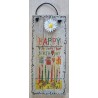 Mini Schild Happy Birthday/Kerzen