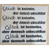 Vinyl Schrift Glück.....   schwarz