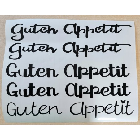 Vinyl Schrift Guten Appetit schwarz