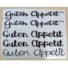 Vinyl Schrift Guten Appetit schwarz
