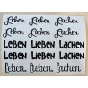 Vinyl Schrift Leben,Lieben, Lachen schwarz