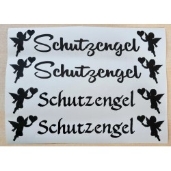 Vinyl Schrift Schutzengel 1 schwarz