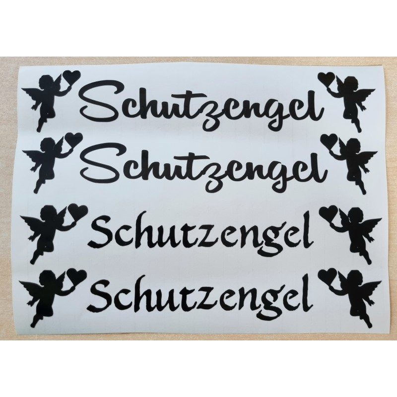 Vinyl Schrift Schutzengel 1 schwarz