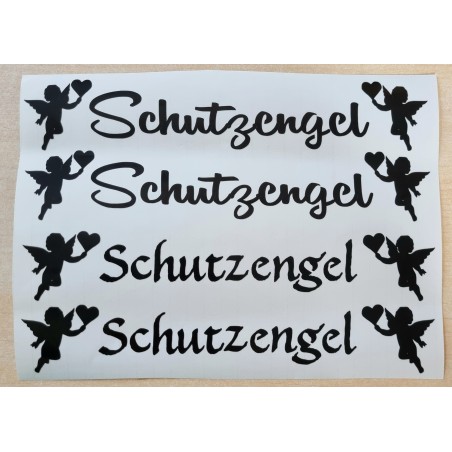 Vinyl Schrift Schutzengel 1 schwarz