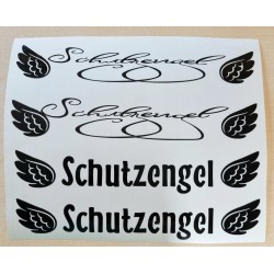 Vinyl Schrift Schutzengel 2 schwarz