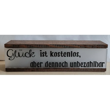 Led Lichterbalken "Glück ist kostenlos..."