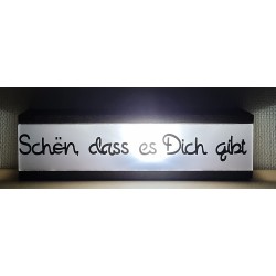 Lichterbalken "Schön,dass es Dich gibt "