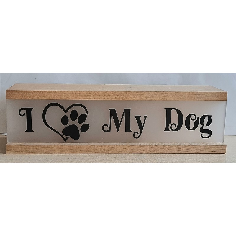 Lichterbalken "I Love my Dog"