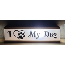 Lichterbalken "I Love my Dog"