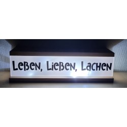 Led Lichterbalken "Leben, Lieben,  Lachen"