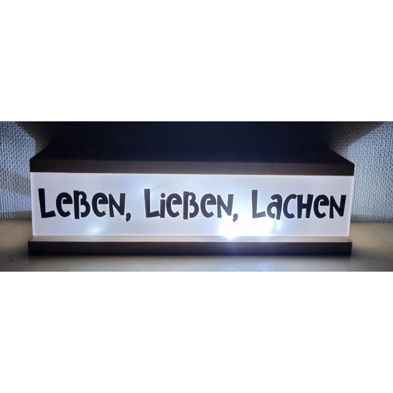 Led Lichterbalken "Leben, Lieben,  Lachen"