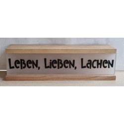 Led Lichterbalken "Leben, Lieben,  Lachen"