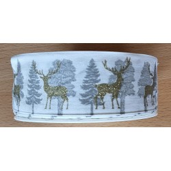 Deko Band Hirsch gold/Wald
