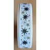 Deko Band Sterne weiss/schwarz