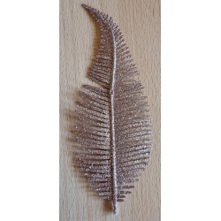 Deko Farnblatt altrosa/glitzer