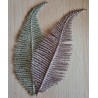 Deko Farnblatt altrosa/glitzer