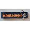 Filz Schlüsselanhänger Schutzengel grau/orange