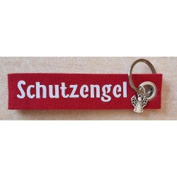 Filz Schlüsselanhänger Schutzengel rot/weiss