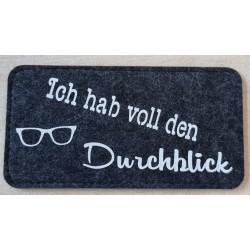 Filz Brillenetui Durchblick anthrazit/weiss