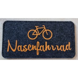 Filz Brillenetui Nasenfahrrad anthrazit/orange