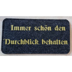 Filz Brillenetui Durchblick behalten anthrazit/gold