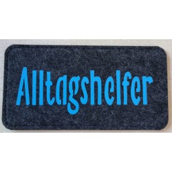 Filz Brillenetui Altagshelfer anthrazit/türkis