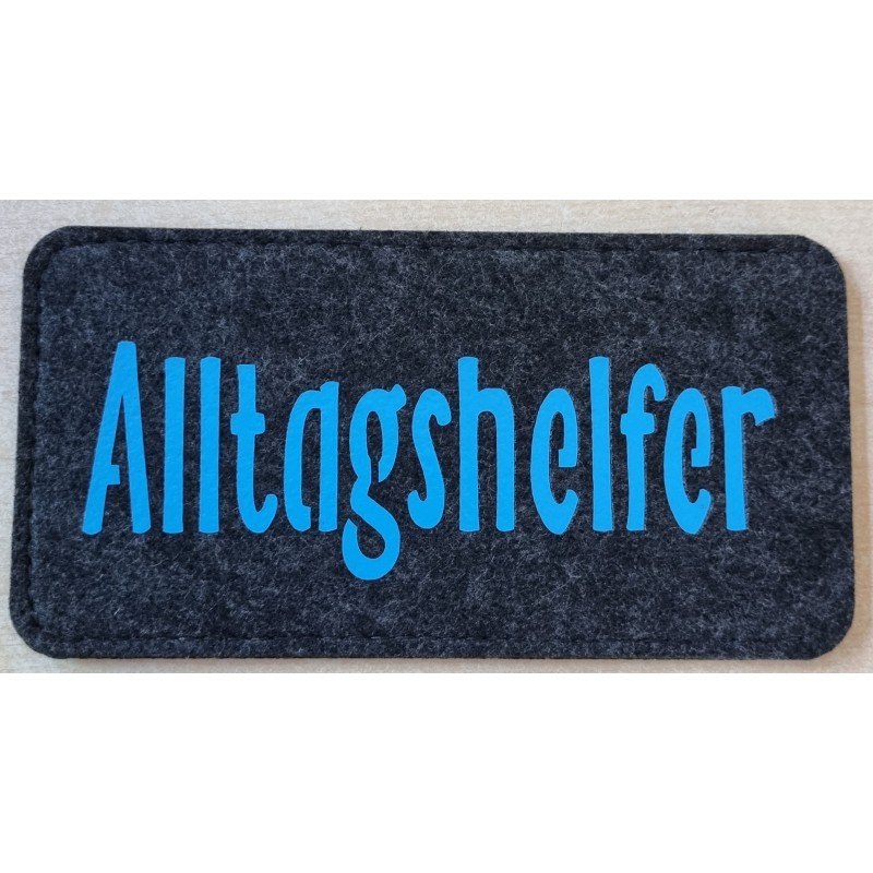 Filz Brillenetui Altagshelfer anthrazit/türkis