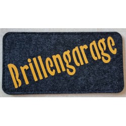Filz Brillenetui Brillengarage anthrazit/hellorange