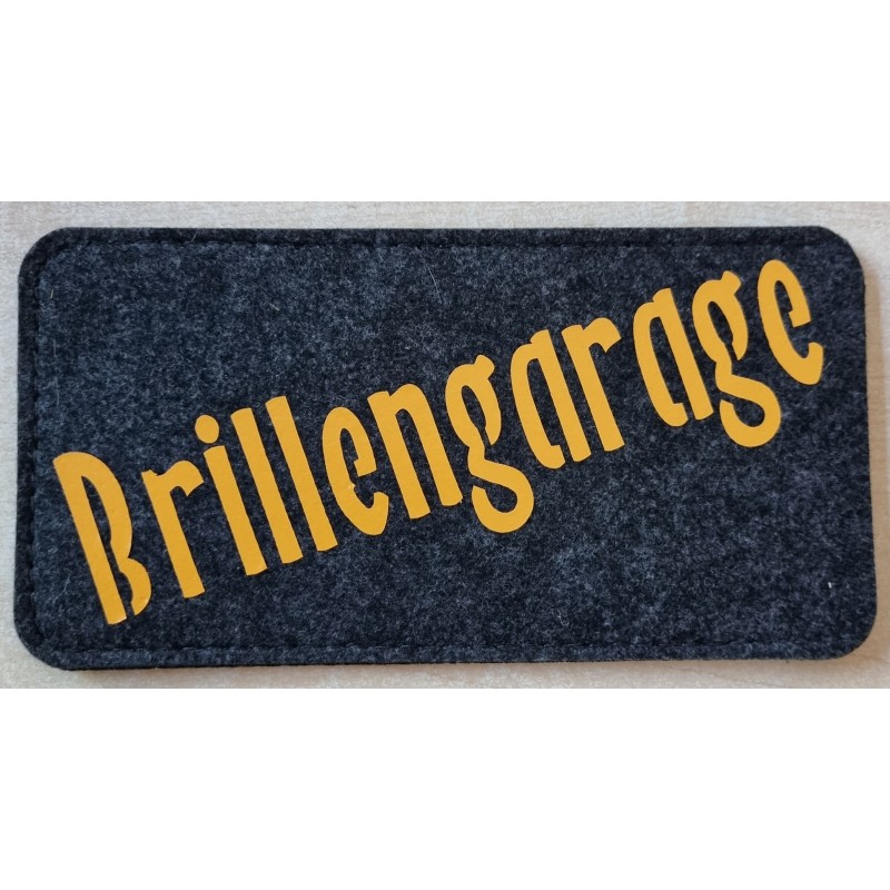 Filz Brillenetui Brillengarage anthrazit/hellorange