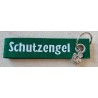 Filz Schlüsselanhänger Schutzengel grün/weiss