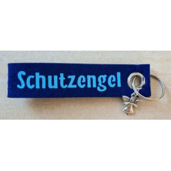 Filz Schlüsselanhänger Schutzengel blau/türkis