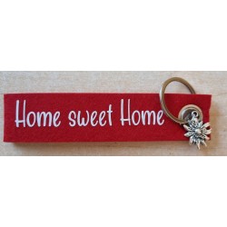 Filz Schlüsselanhänger HomesweetHome rot/weiß