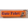 Filz Schlüsselanhänger Gute Fahrt orange/violette