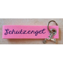 Filz Schlüsselanhänger Schutzengel rosa/dunkelblau