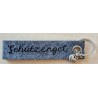 Filz Schlüsselanhänger Schutzengel grau/schwarz