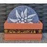 Filz Glas-Untersetzer Edelweiss ganz terracotta