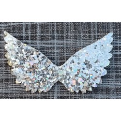 Flügel Filz/Glitzer silber