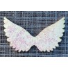 Flügel Filz/Glitzer weiss/irisierend