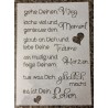 Schablone " Gehe Deinen Weg..."